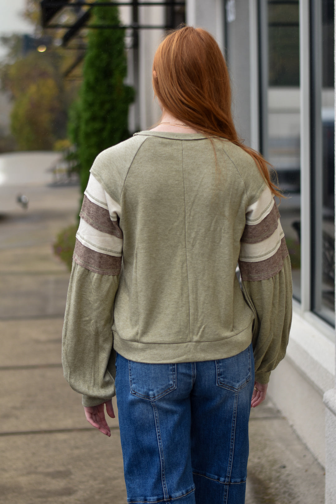 Retro Stripe Block Top