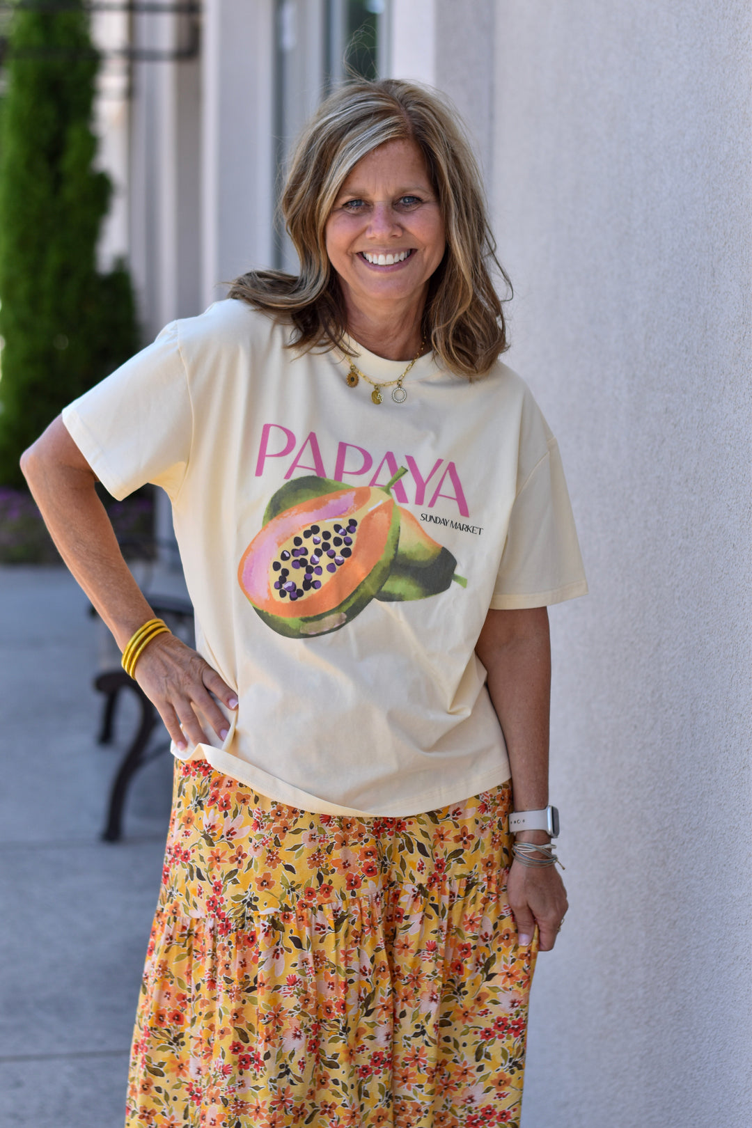 Sunny Papaya Graphic Tee
