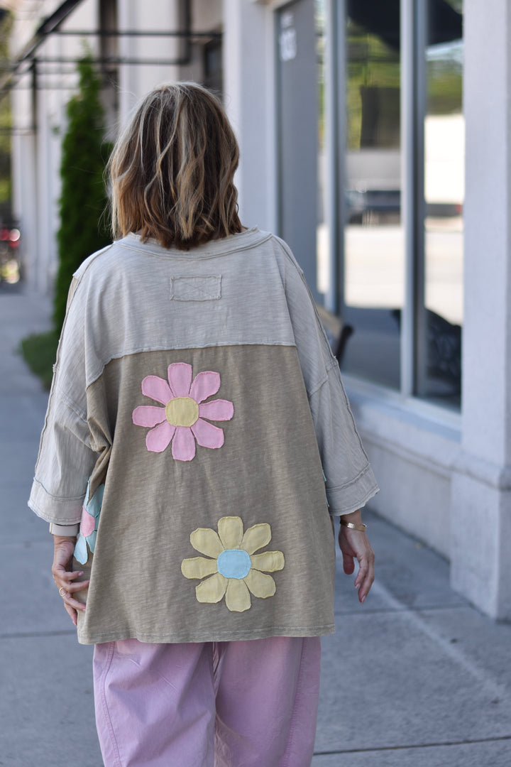 Daisy Patch Knit Top