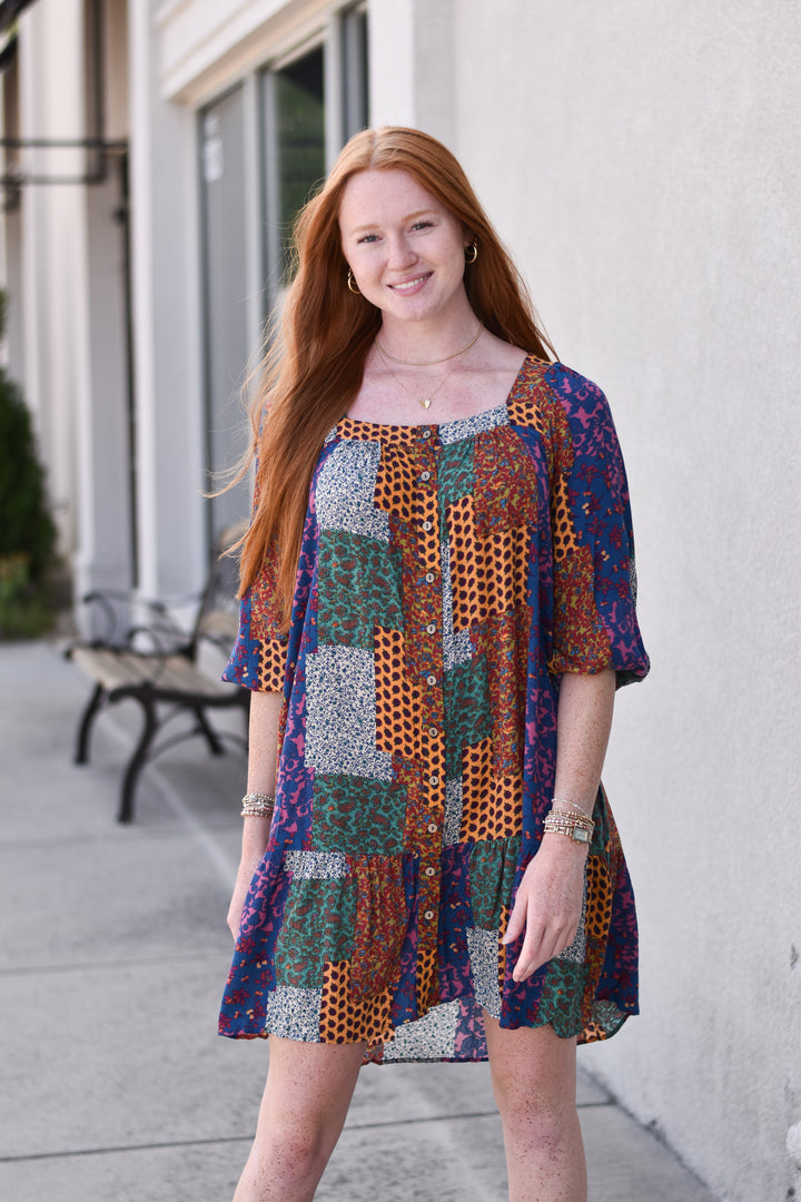 Boho Patchwork Dress