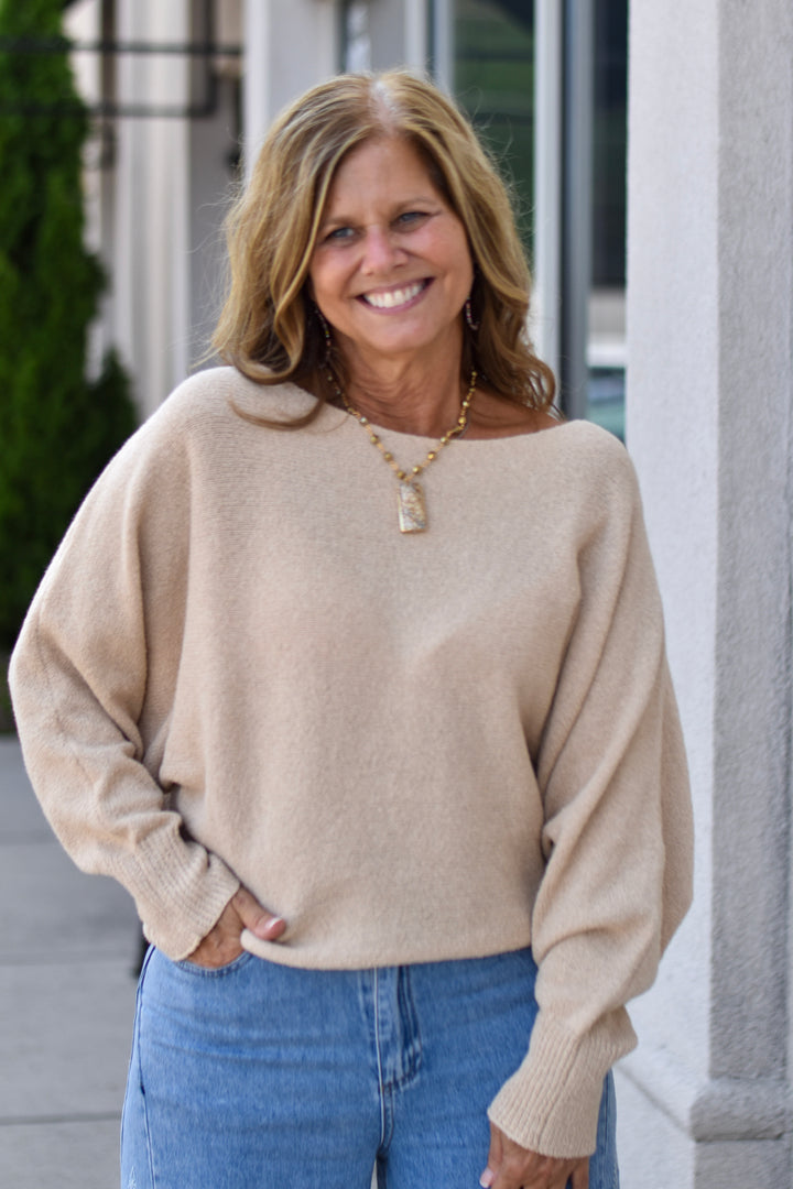 Effortless Drape Knit Sweater