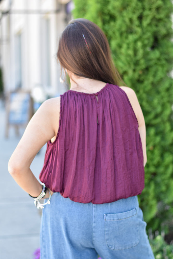 Midnight Muse Gathered Blouse