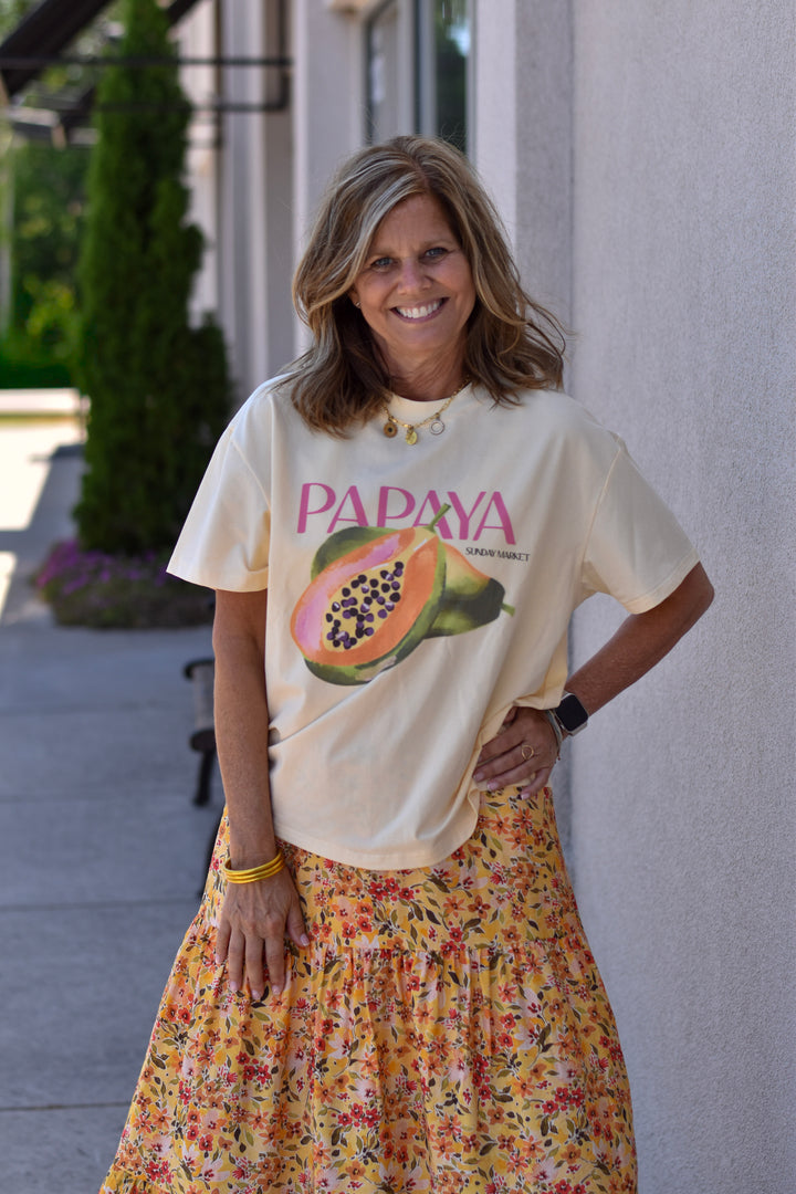 Sunny Papaya Graphic Tee