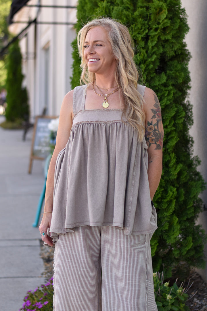 Easel's Mocha Meadow Tunic Top