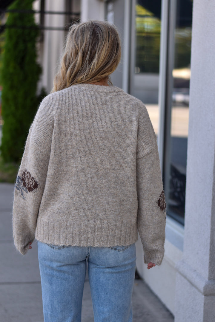 Vintage Rose Floral Sweater