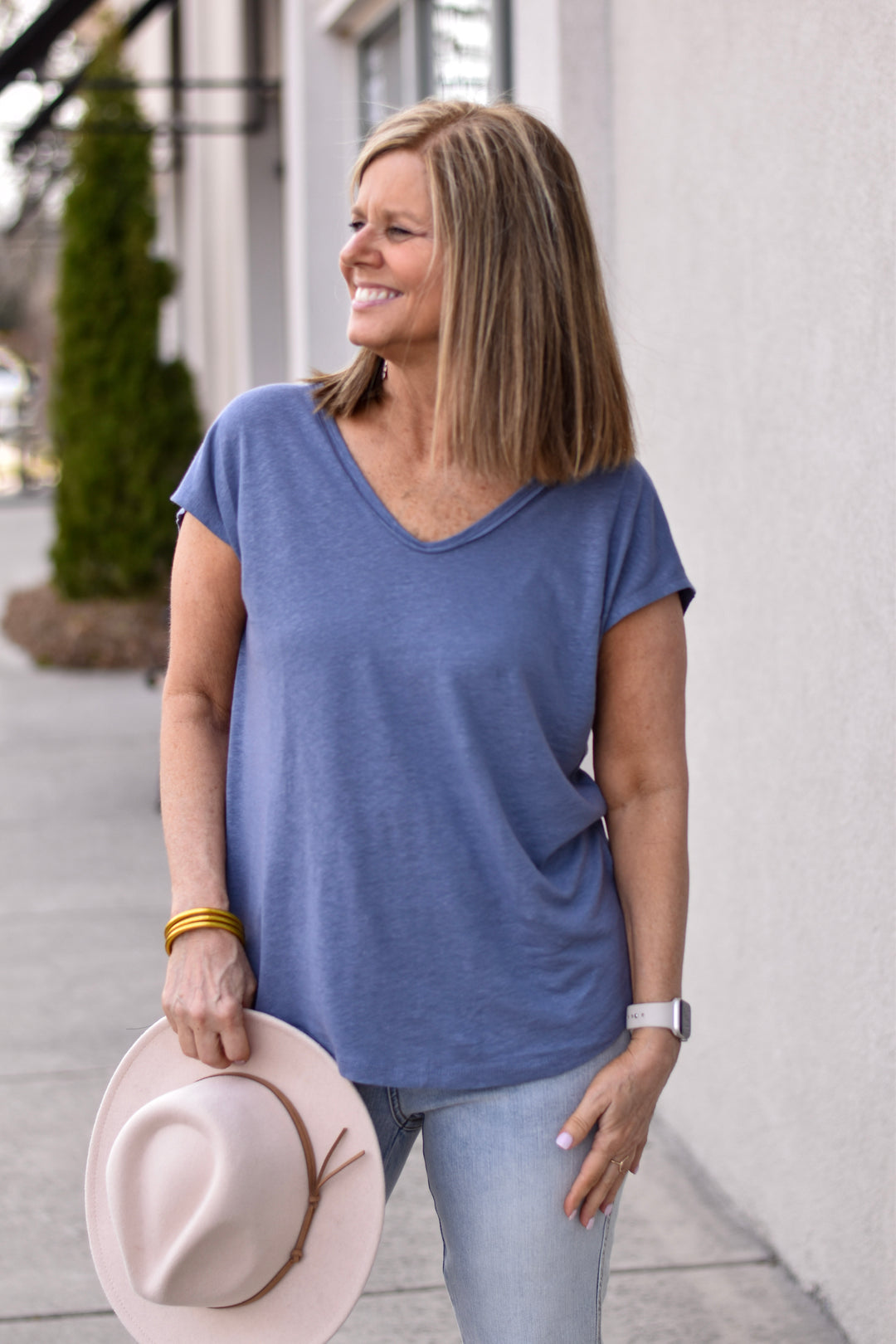 Easy Breeze Linen Tee