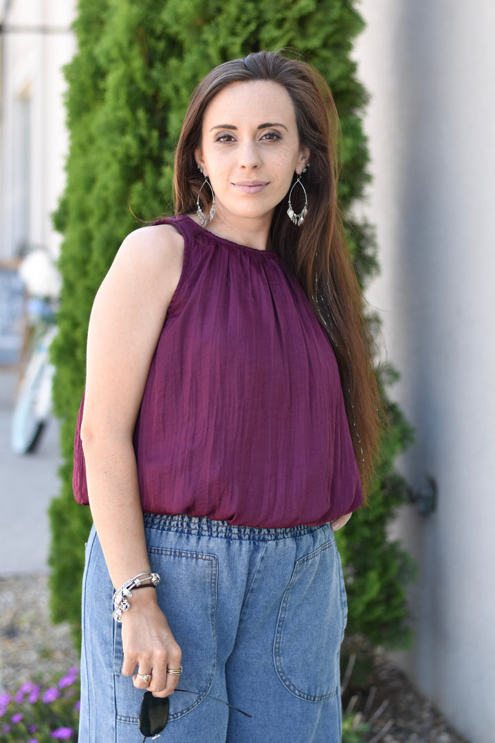 Midnight Muse Gathered Blouse