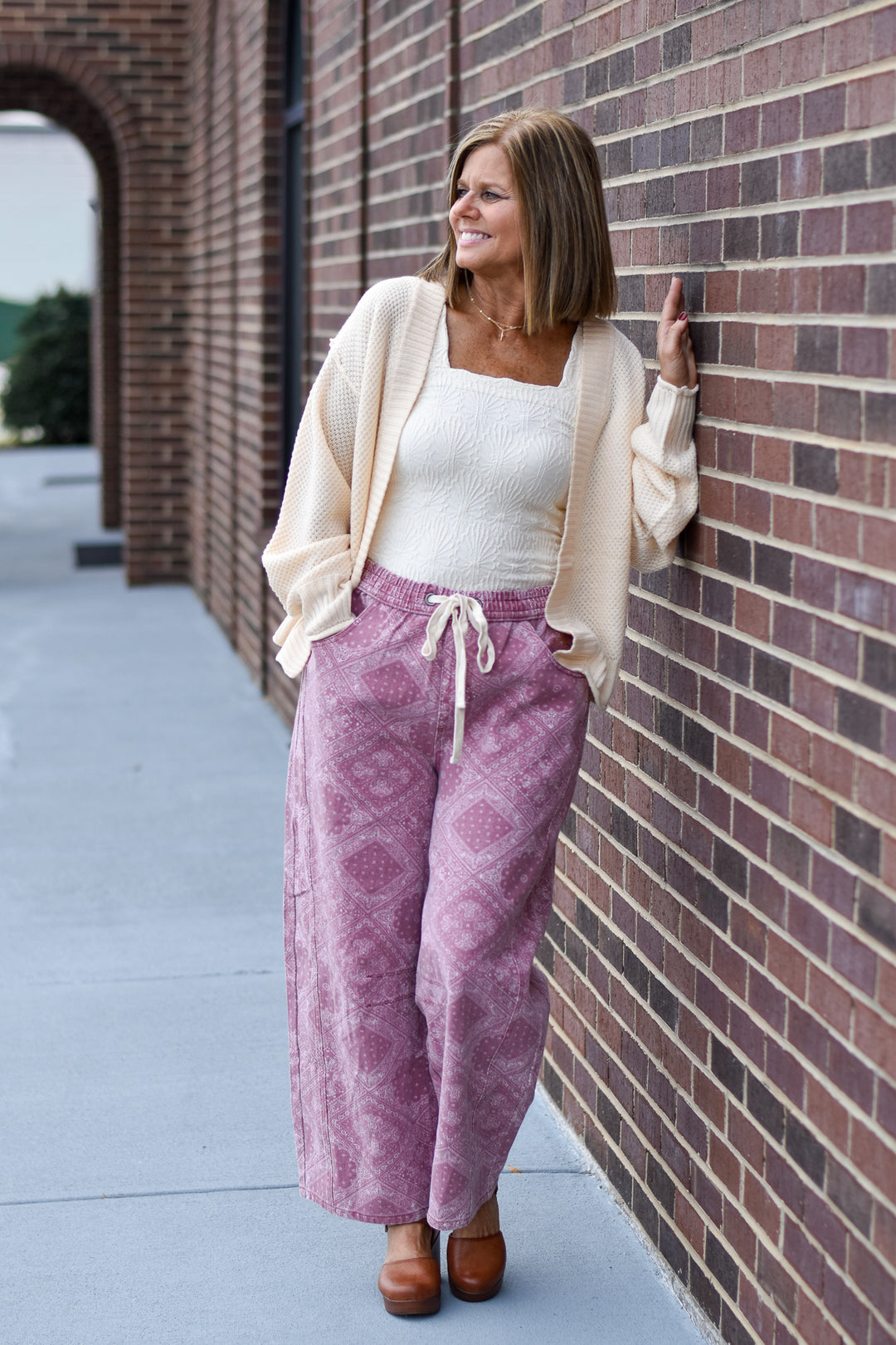 Paisley Drift Barrel Pants