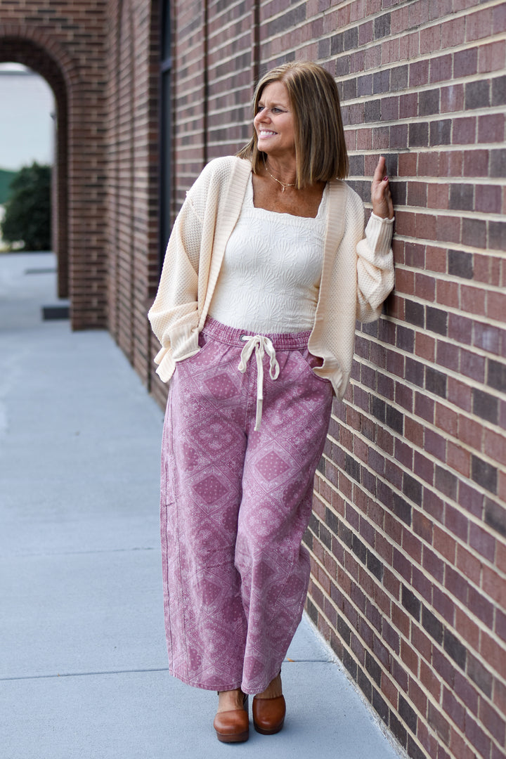 Paisley Drift Barrel Pants