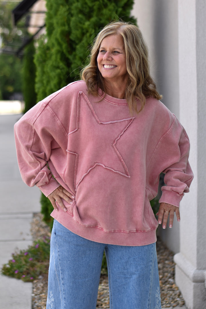 Easel's Starry Days Mineral Wash Pullover