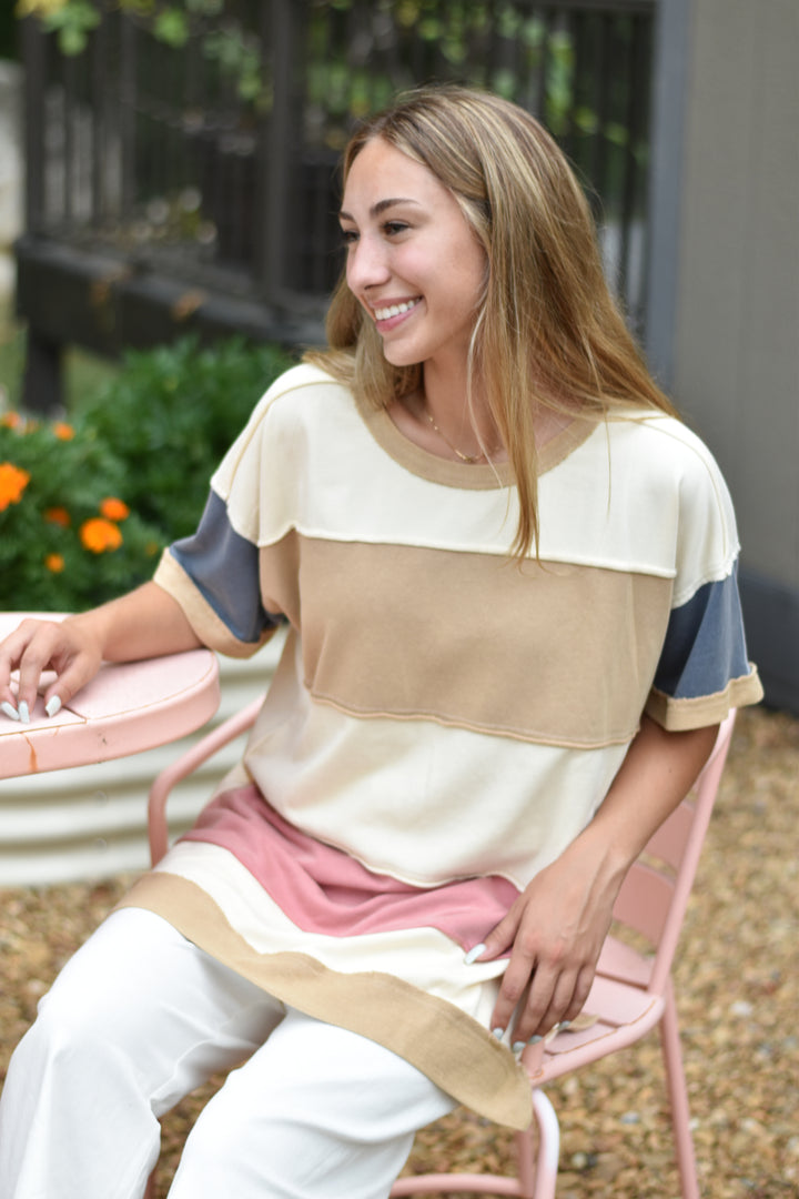 Sunny Colorblock Tunic Top