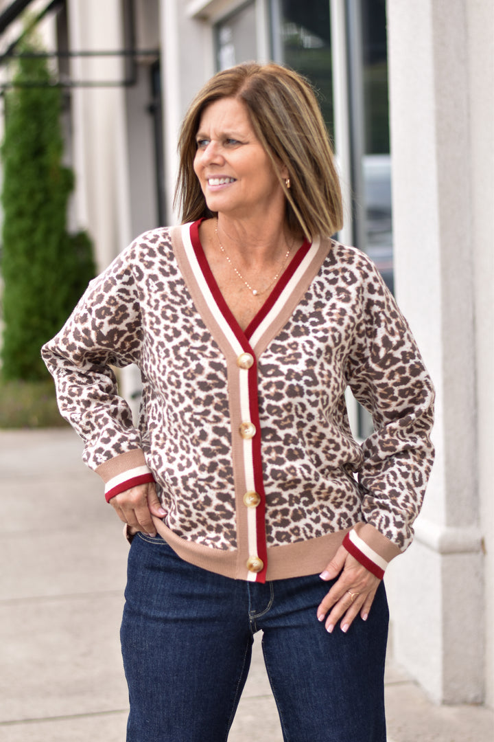 Brooklyn Leopard Sweater Cardigan