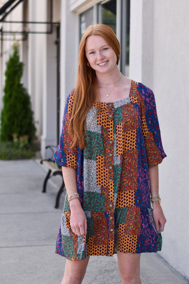 Boho Patchwork Dress