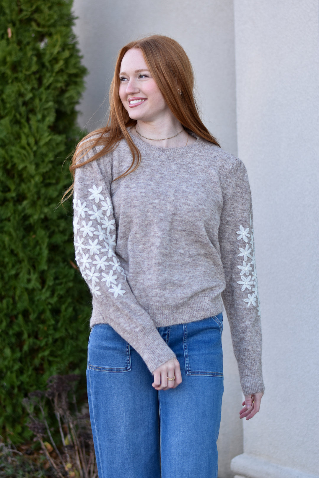 Petal Stitch Cozy Sweater