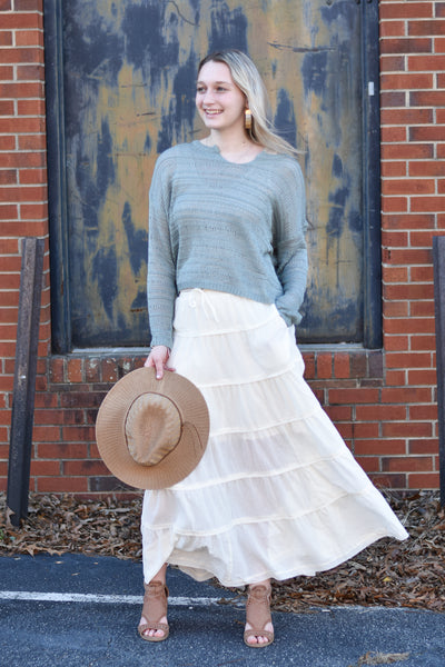 Angelina Cotton Maxi Skirt