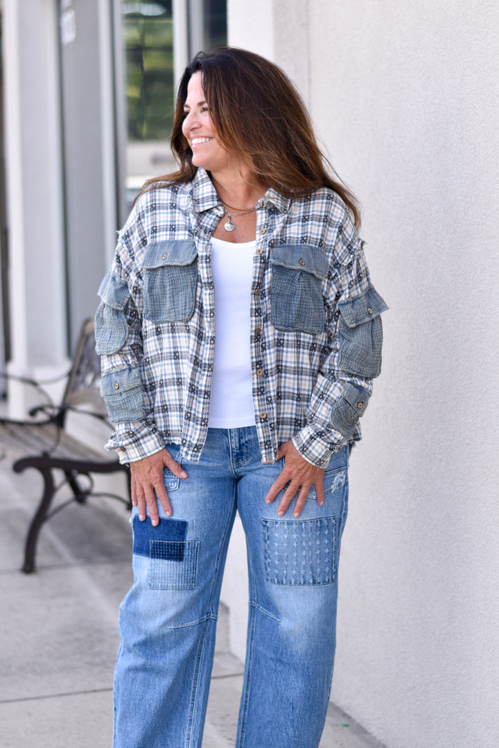 Oli & Hali Washed Plaid Shirt