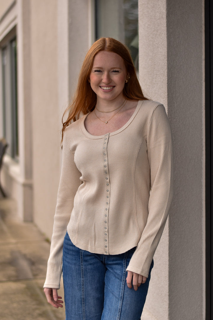 Weekend Snap Waffle Top