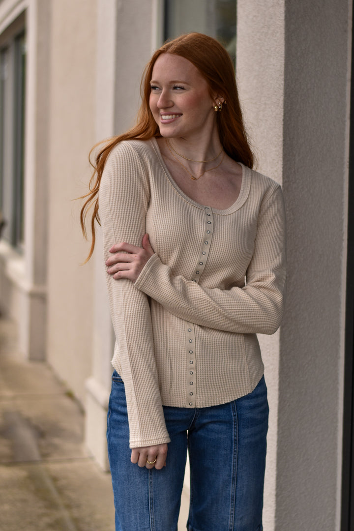 Weekend Snap Waffle Top