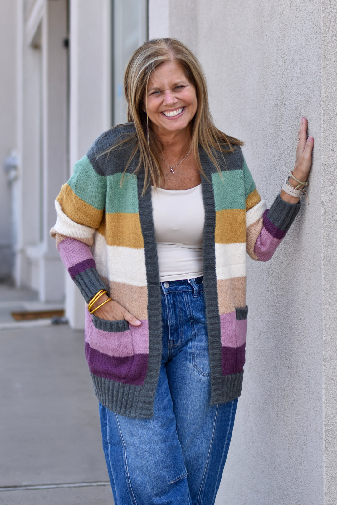 Boho Colorblock Cozy Sweater