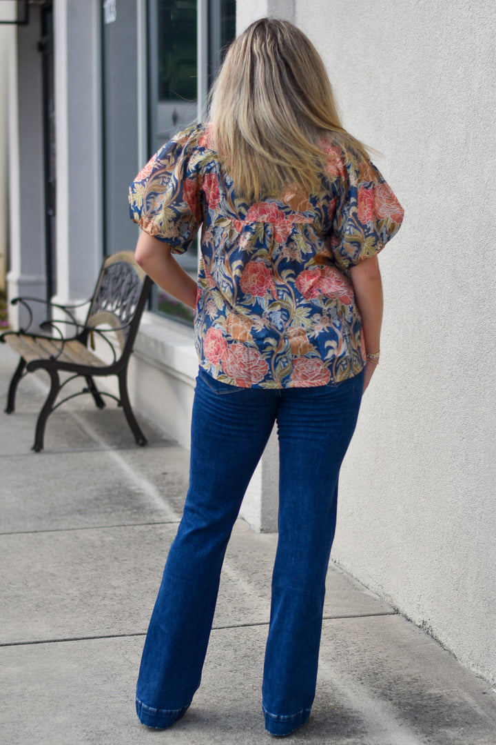 Vervet High Rise Trouser Hem Bootcut Jeans
