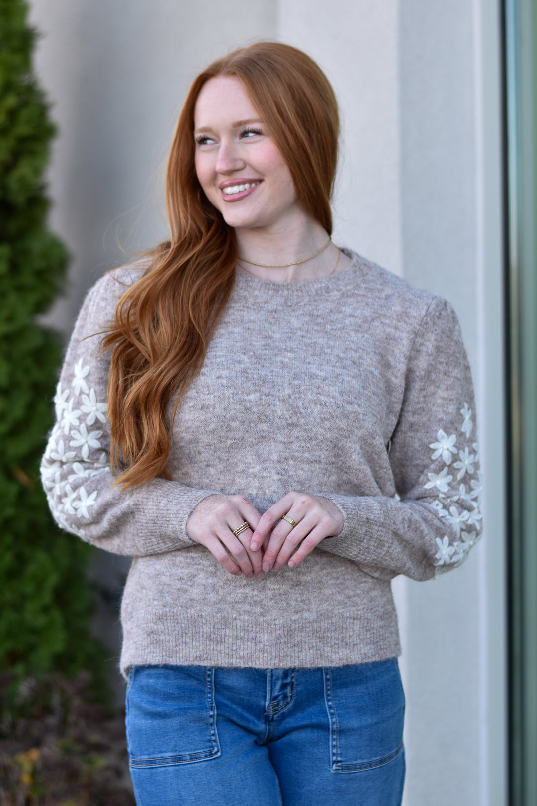Petal Stitch Cozy Sweater
