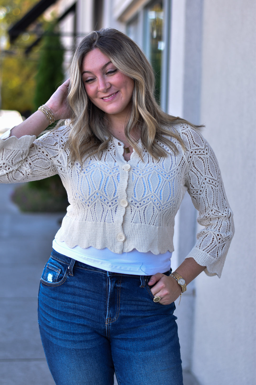 Crosa Long Sleeve Knit Cardigan