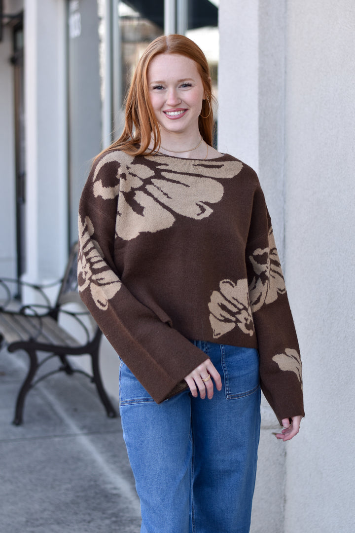 Mocha Bloom Sweater