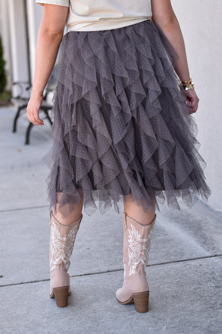 Cheri Embellished Tulle Skirt