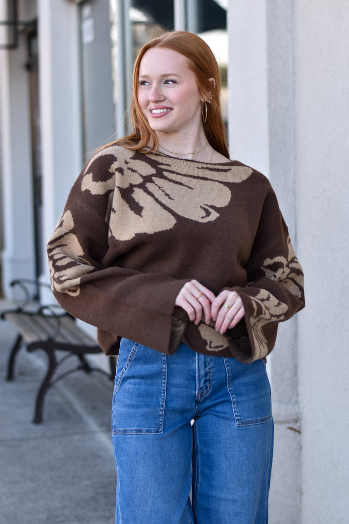 Mocha Bloom Sweater