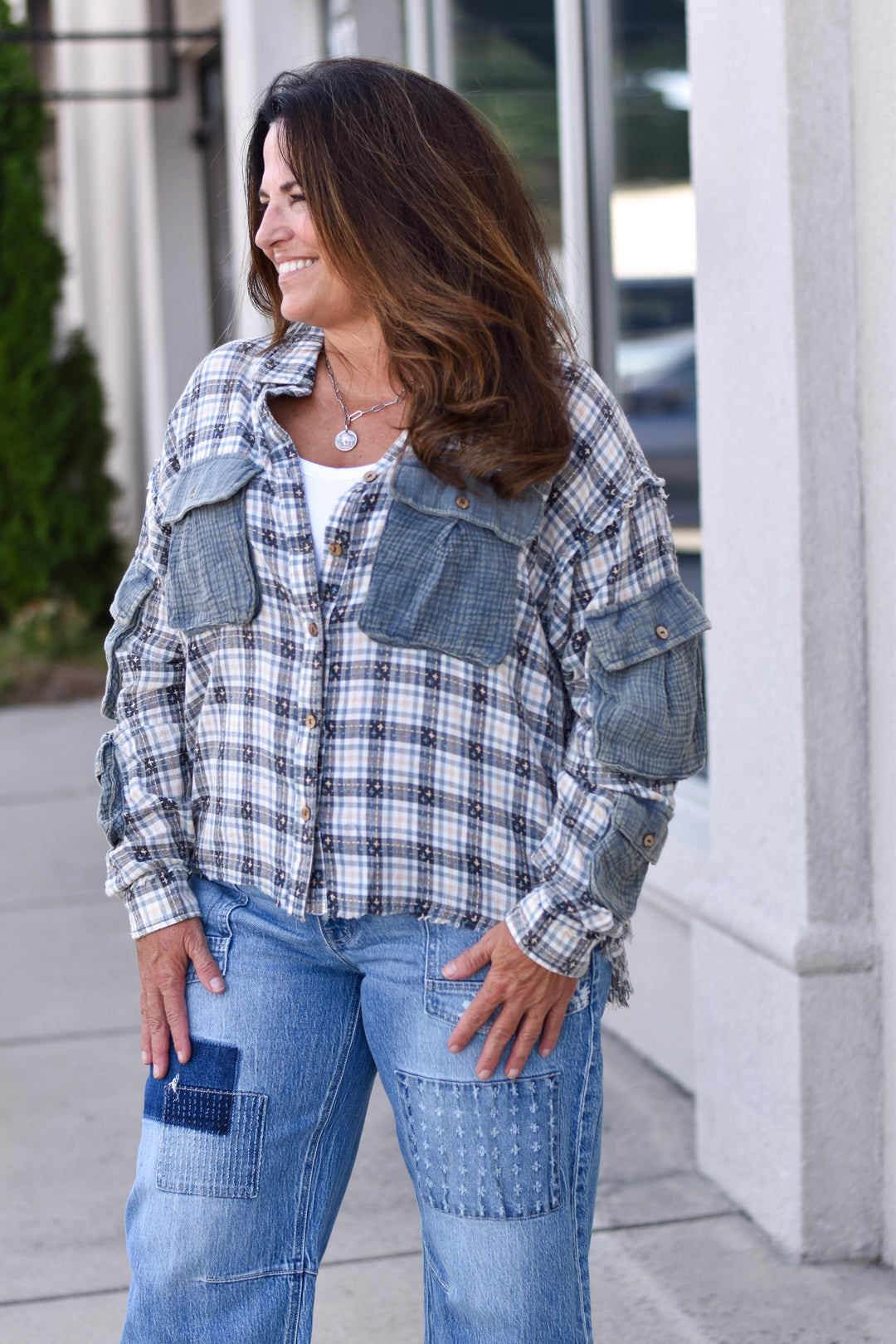 Oli & Hali Washed Plaid Shirt