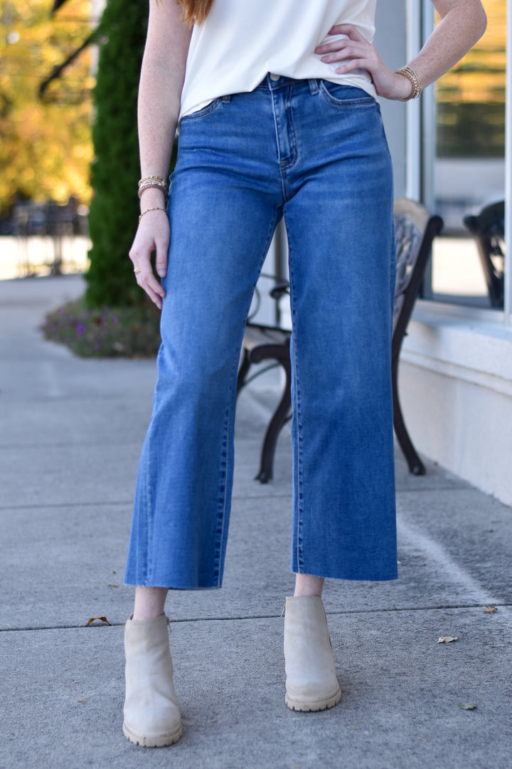 Vervet High-Rise Slim Wide Jeans
