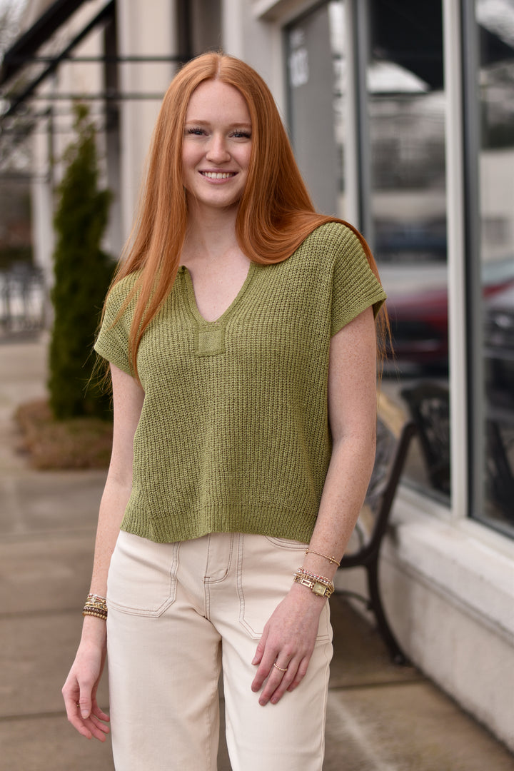 Split Neck Sweater