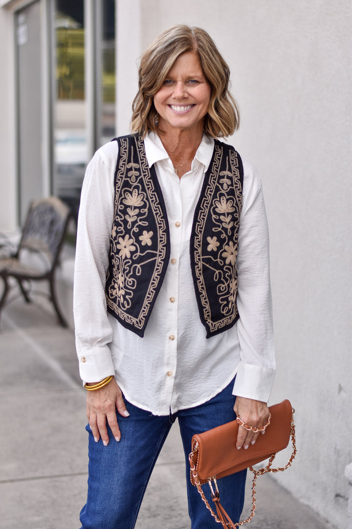 Forevermore Embroidered Vest