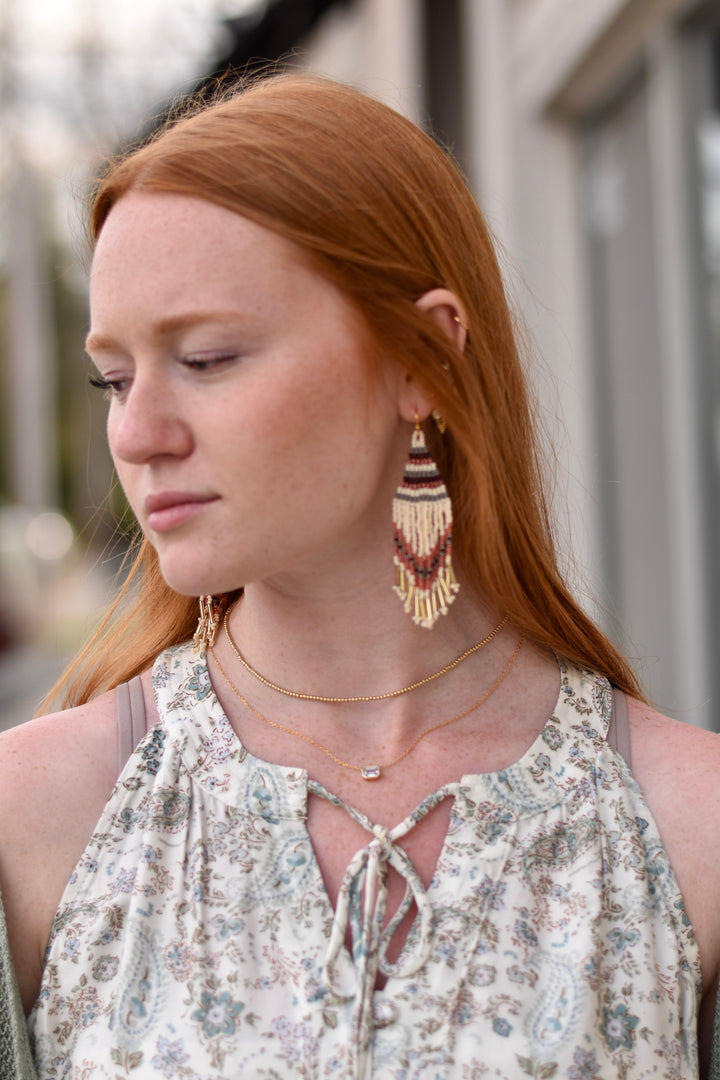 Desert Dusk Fringe Earring