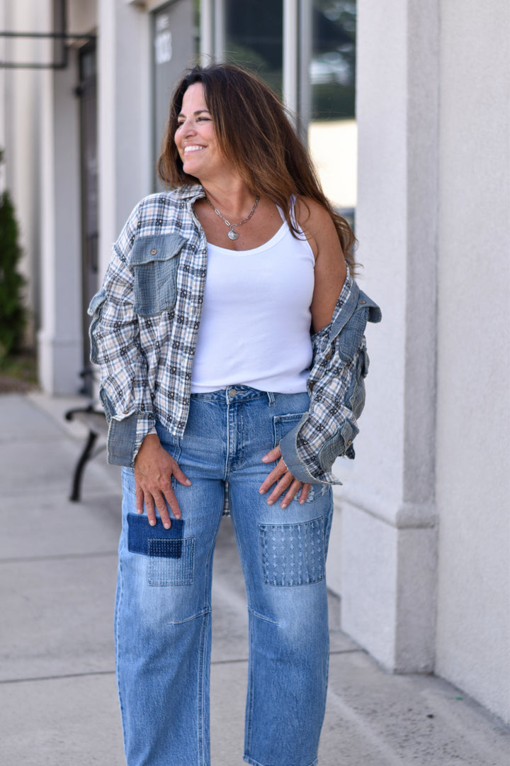 Oli & Hali Washed Plaid Shirt