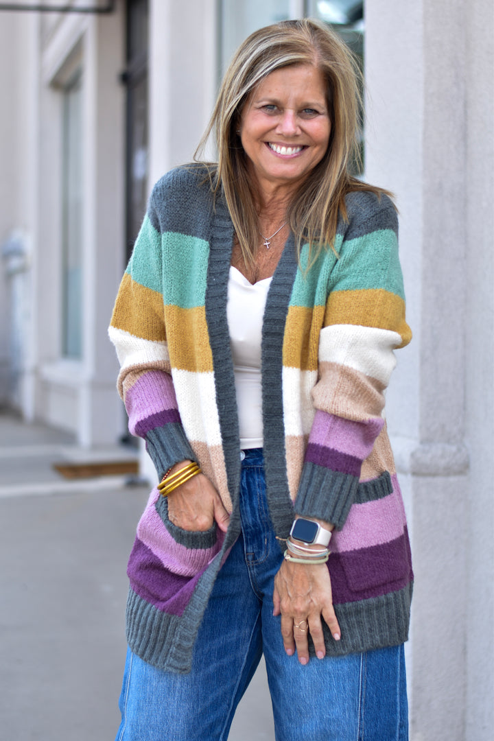 Boho Colorblock Cozy Sweater