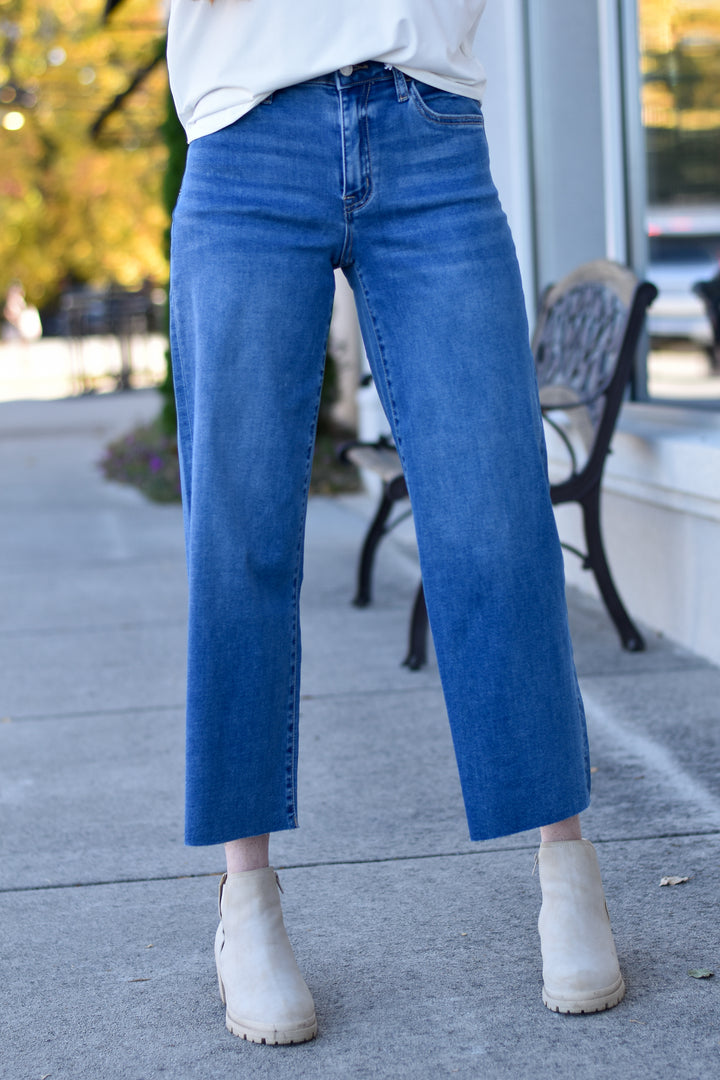 Vervet High-Rise Slim Wide Jeans