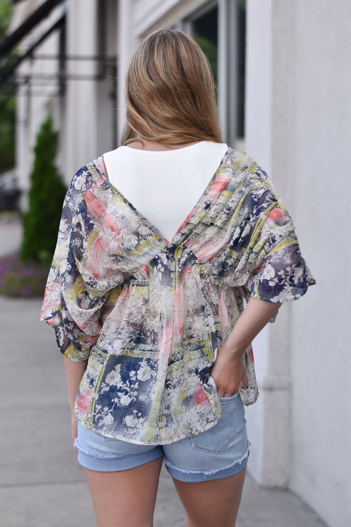 Dolman Sleeve Babydoll Top