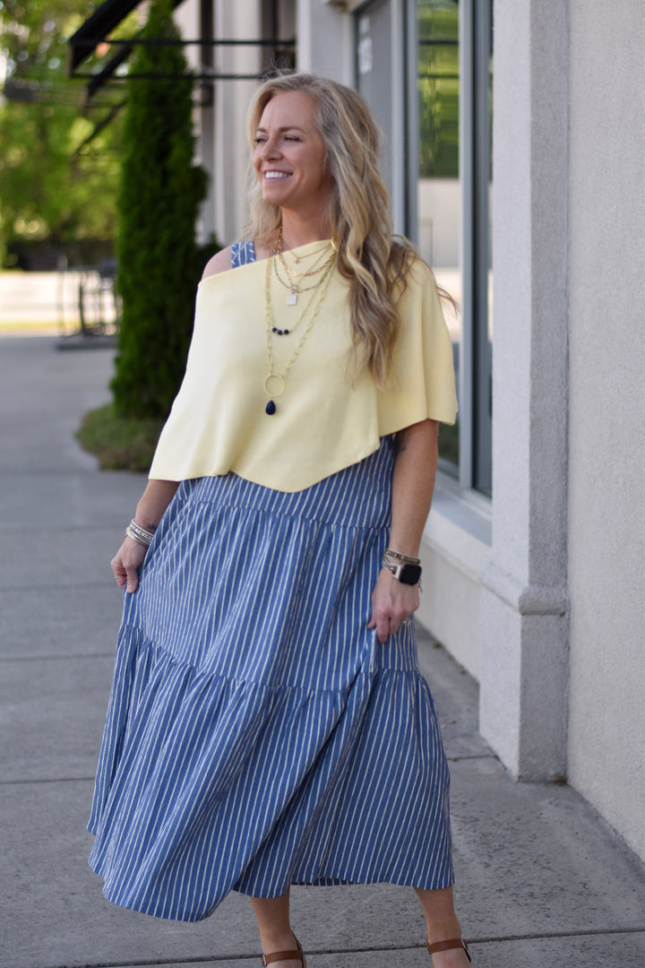 Indigo Breeze Tiered Maxi Dress