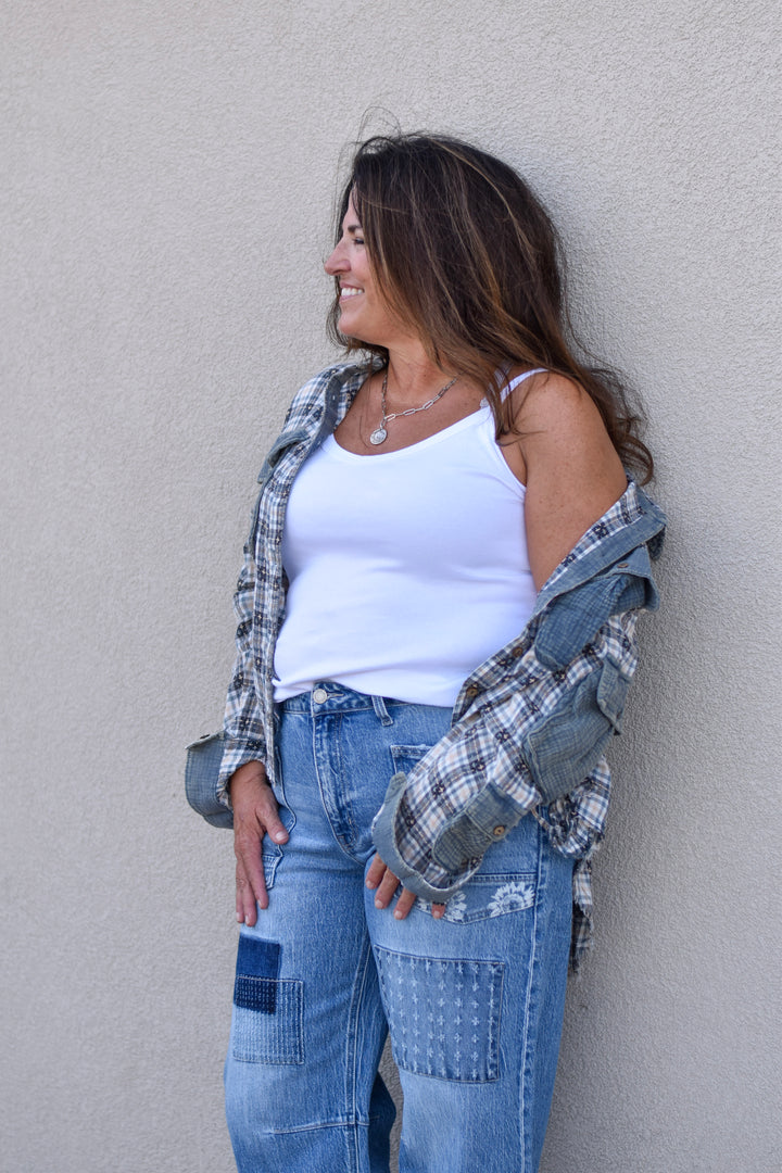 Oli & Hali Washed Plaid Shirt