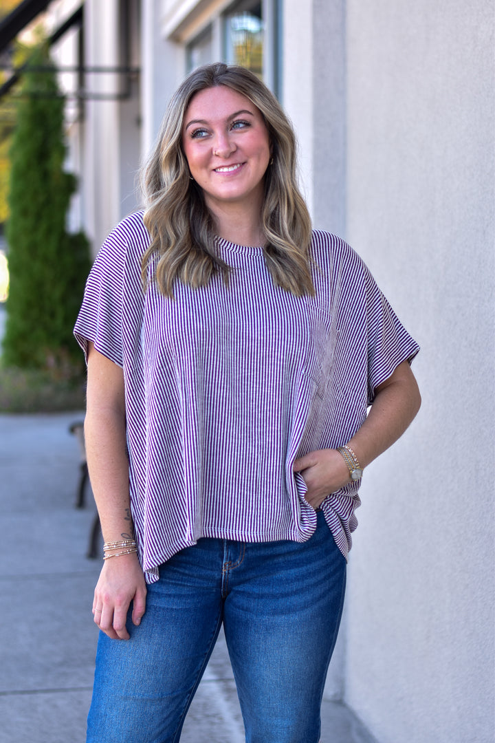 Easy Days Corded Rib Top