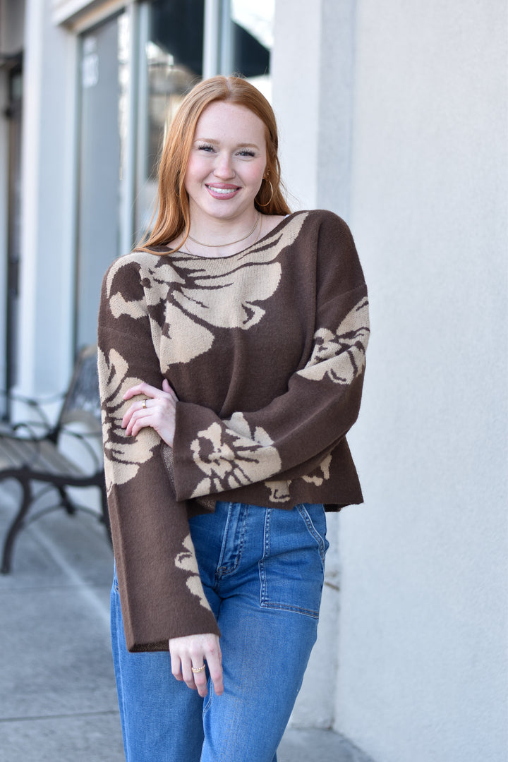 Mocha Bloom Sweater
