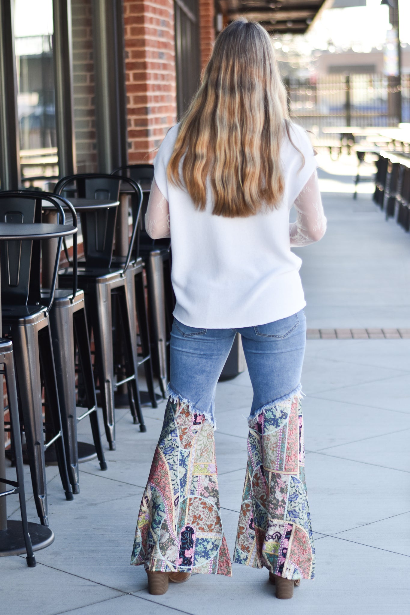 Sweet Paisley Flare Jeans