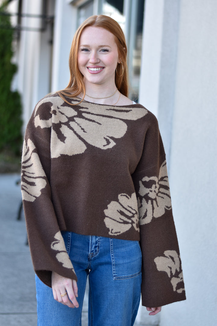 Mocha Bloom Sweater