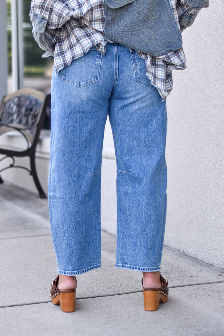 Vervet Patchwork Barrel Jeans