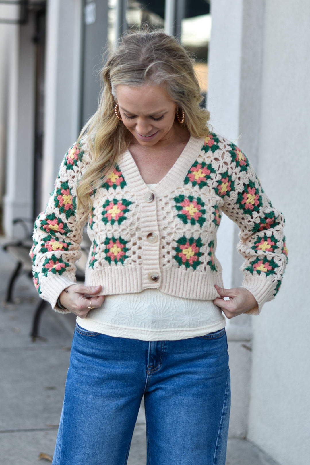 Retro Crochet Cardigan