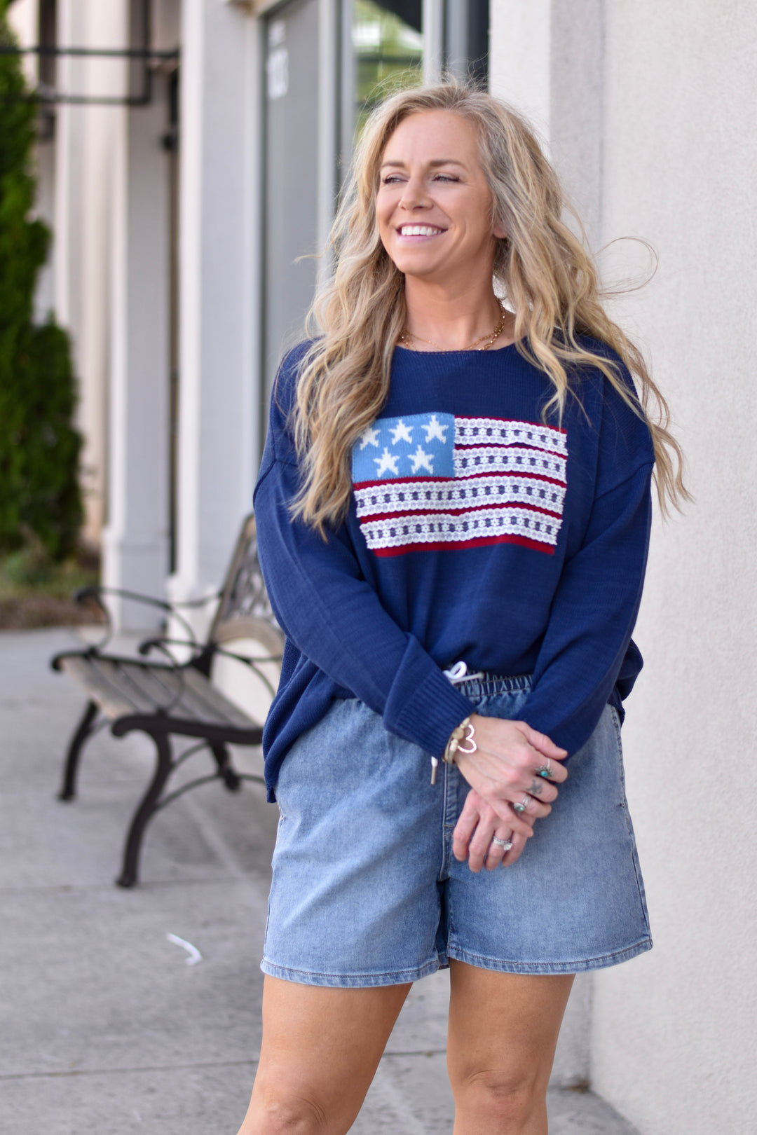 Stars & Stripes Ribbon Sweater