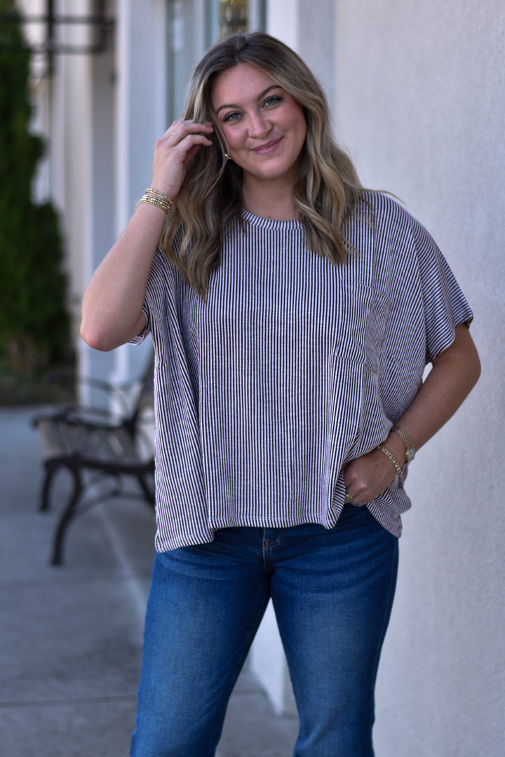 Easy Days Corded Rib Top