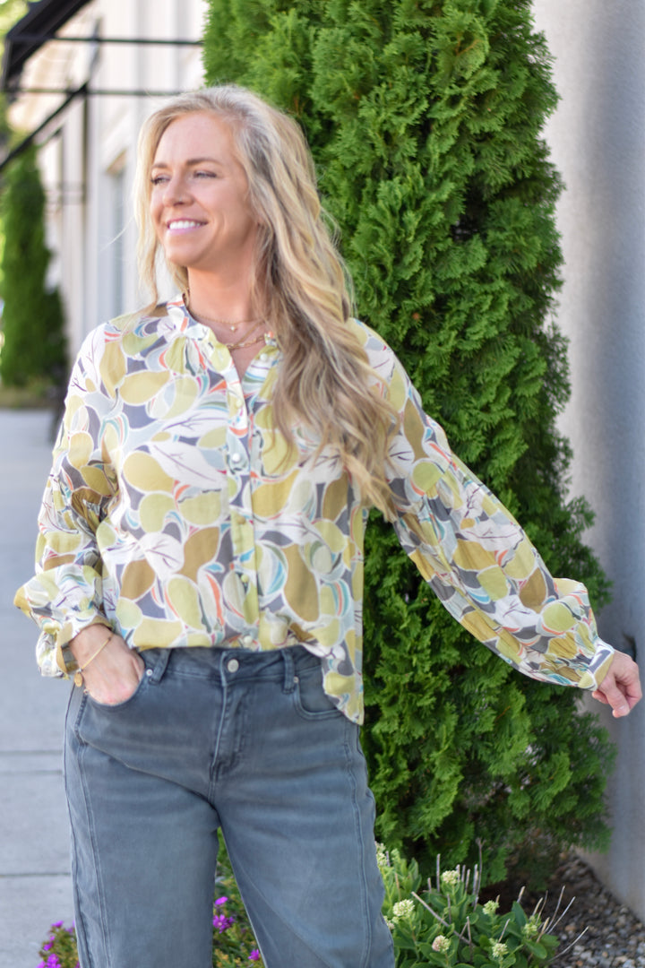 Citrus Swirl Blouse