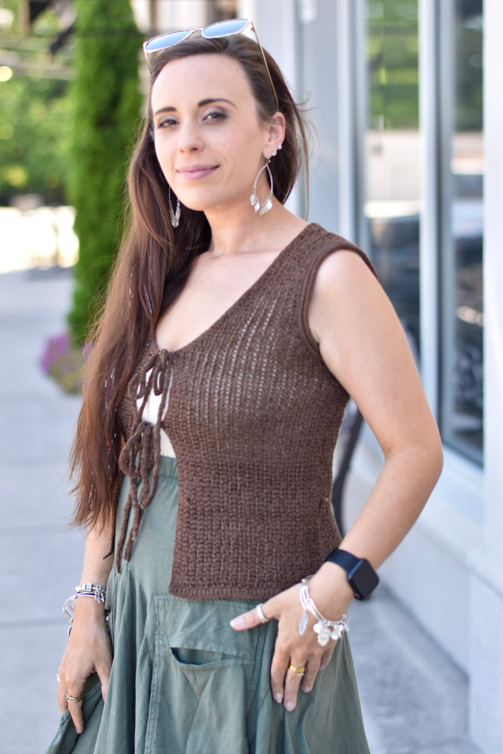 Sienna Skies Crochet Knit Vest